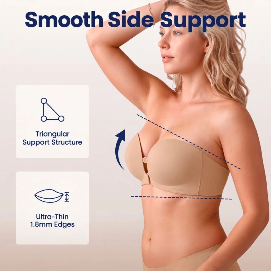 Jelly Strapless Front Closure Bra